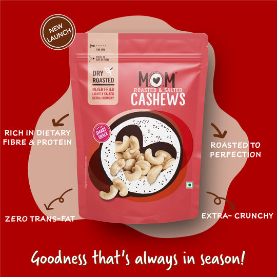Roasted & Salted Cashews, 42g - Rich source of fiber | High in Protein | Smart Snack | Dry Fruit