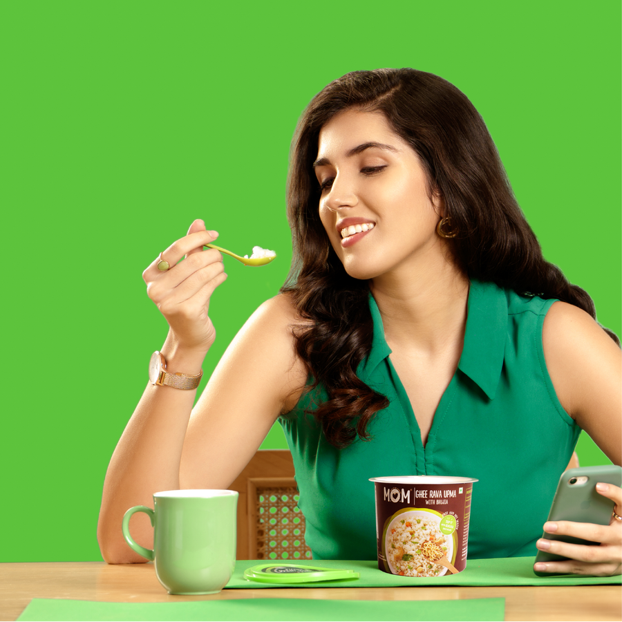 Ghee Rava Upma with Bhujia