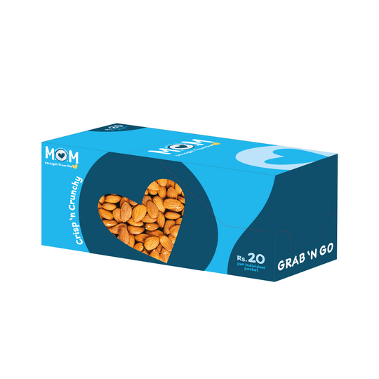 Roasted & Salted Almonds, 1 Pack (10 Units) - MOM Meal of the Moment