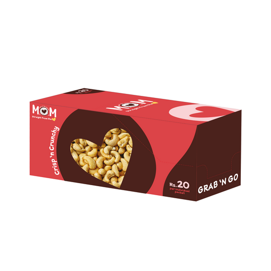 Roasted & Salted Cashews - Pack of 1 (10 piece). - MOM Meal of the Moment