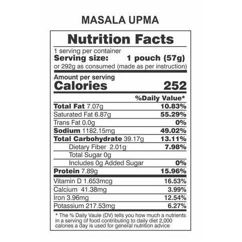 Masala Upma Pouch (Pack of 2) - MOM Meal of the Moment