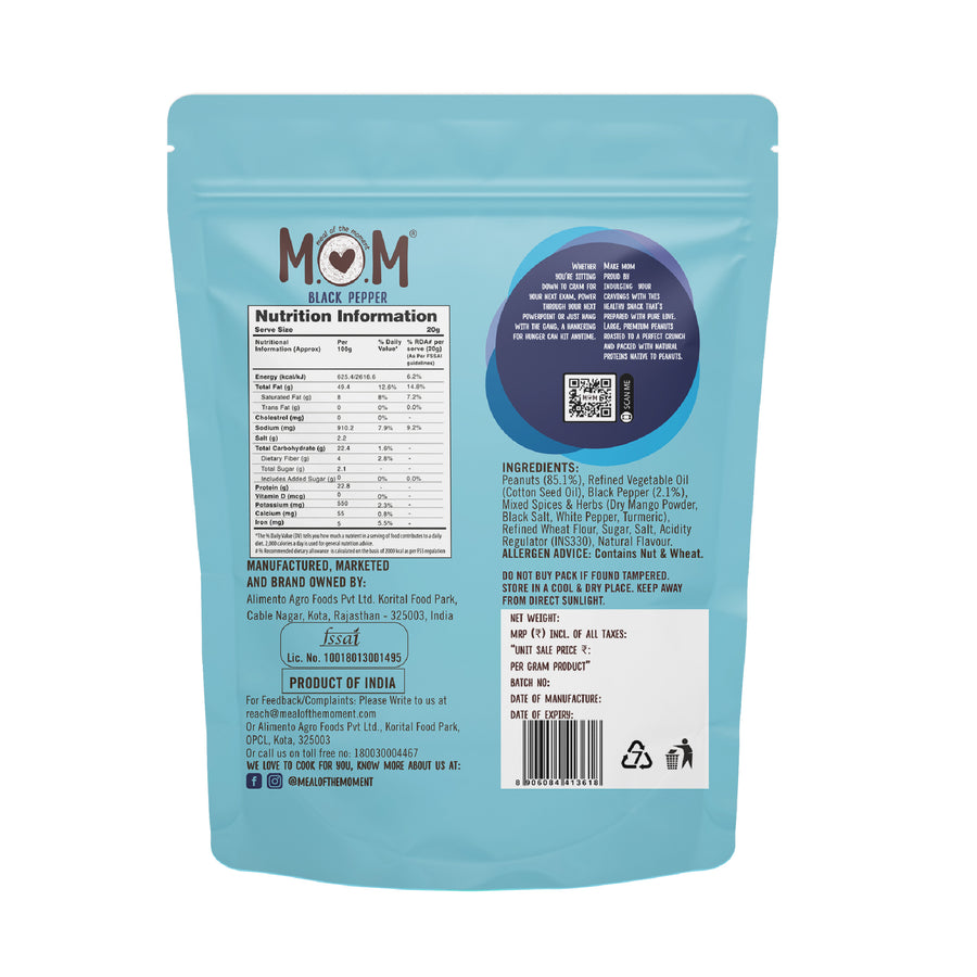 MOM - Meal of the Moment, Black Pepper Peanuts - 140g
