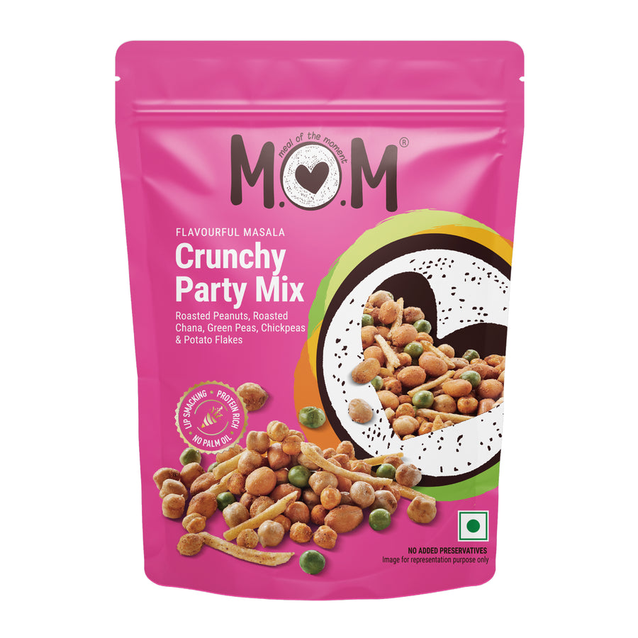 Crunchy Party Mix, 125g - Rich source of fiber | High in Protein | Smart Snack