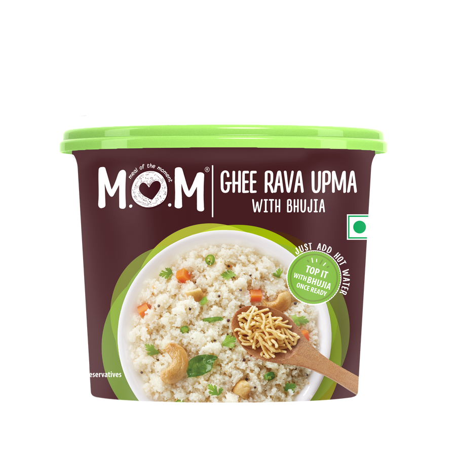 Ghee Rava Upma with Bhujia, 75g - Ready to Eat | Instant Food | No Added Preservatives