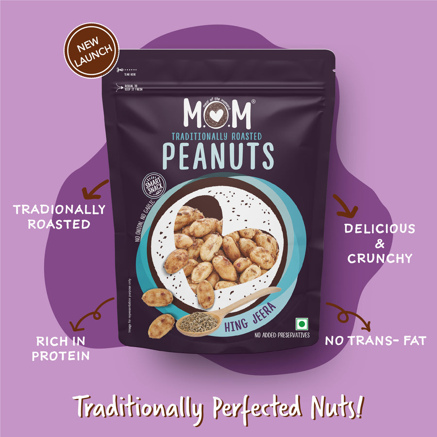 MOM - Meal of the Moment, Roasted Hing Jeera Peanuts - 140g