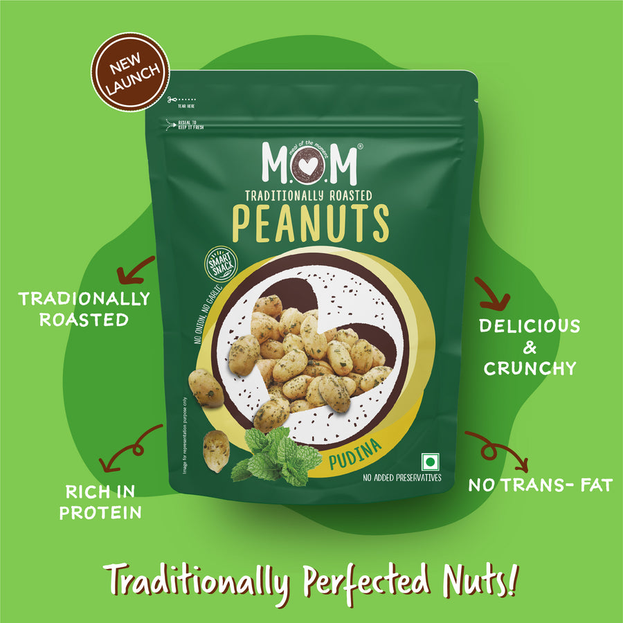 MOM - Meal of the Moment, Roasted Pudina Peanuts - 140g
