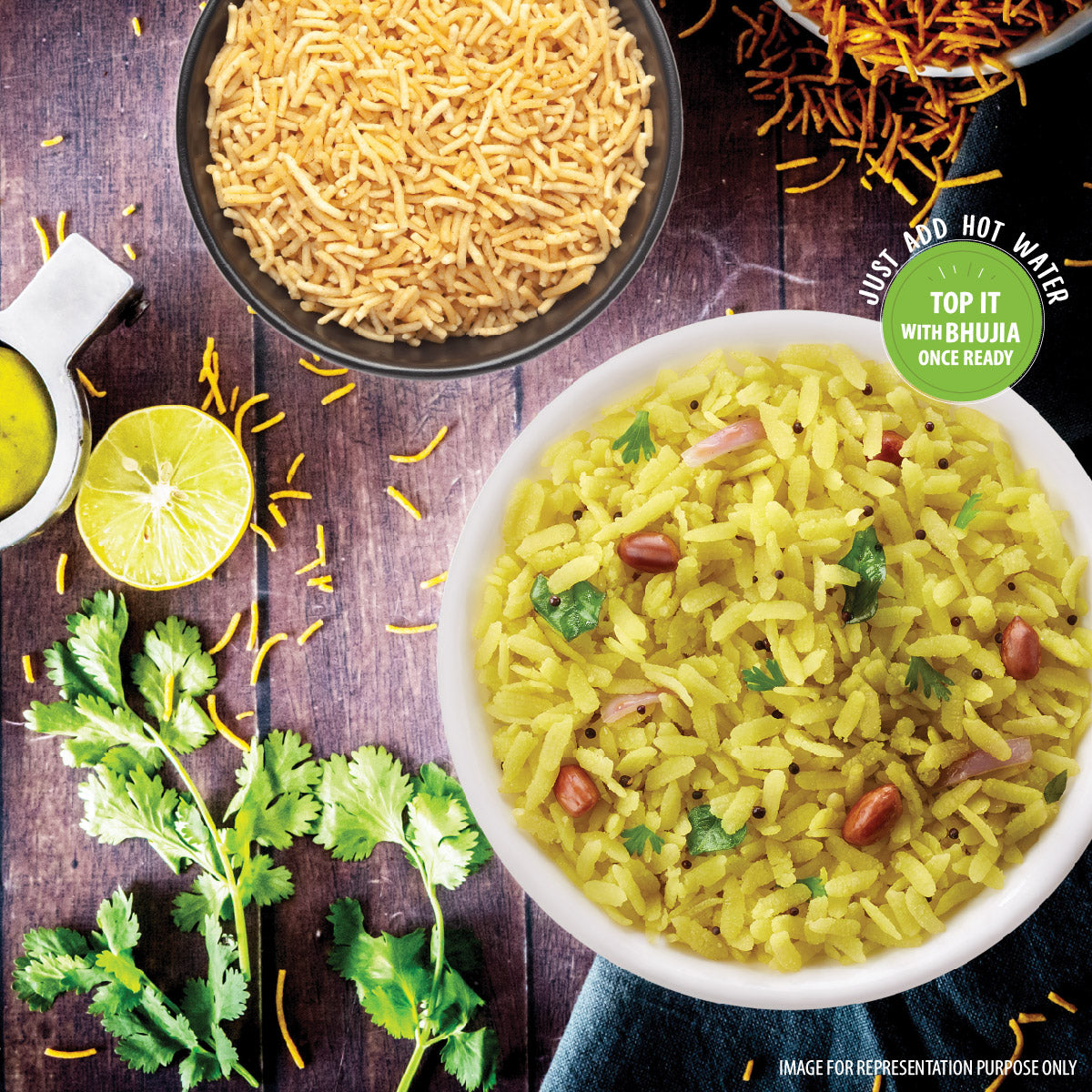 Indori Poha with Bhujia – MOM Meal of the Moment