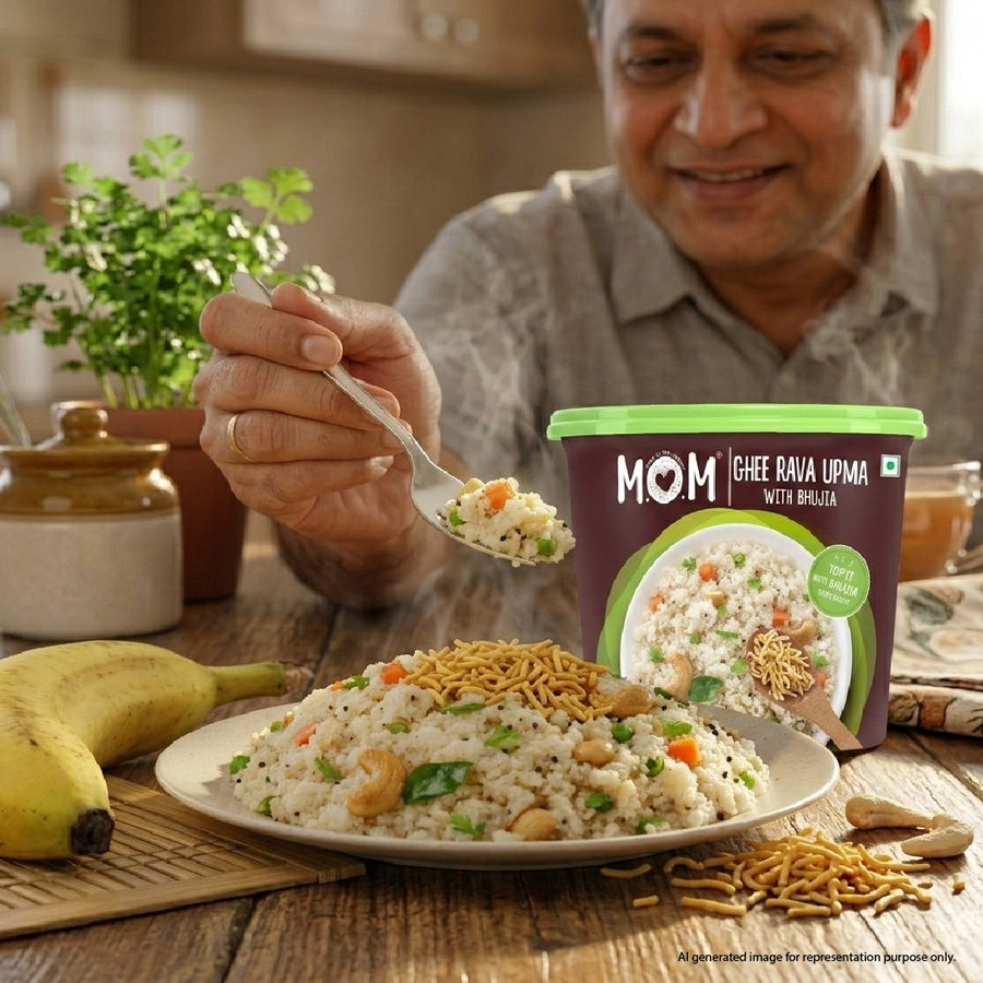 Ghee Rava Upma with Bhujia