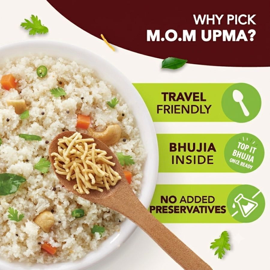 Ghee Rava Upma with Bhujia