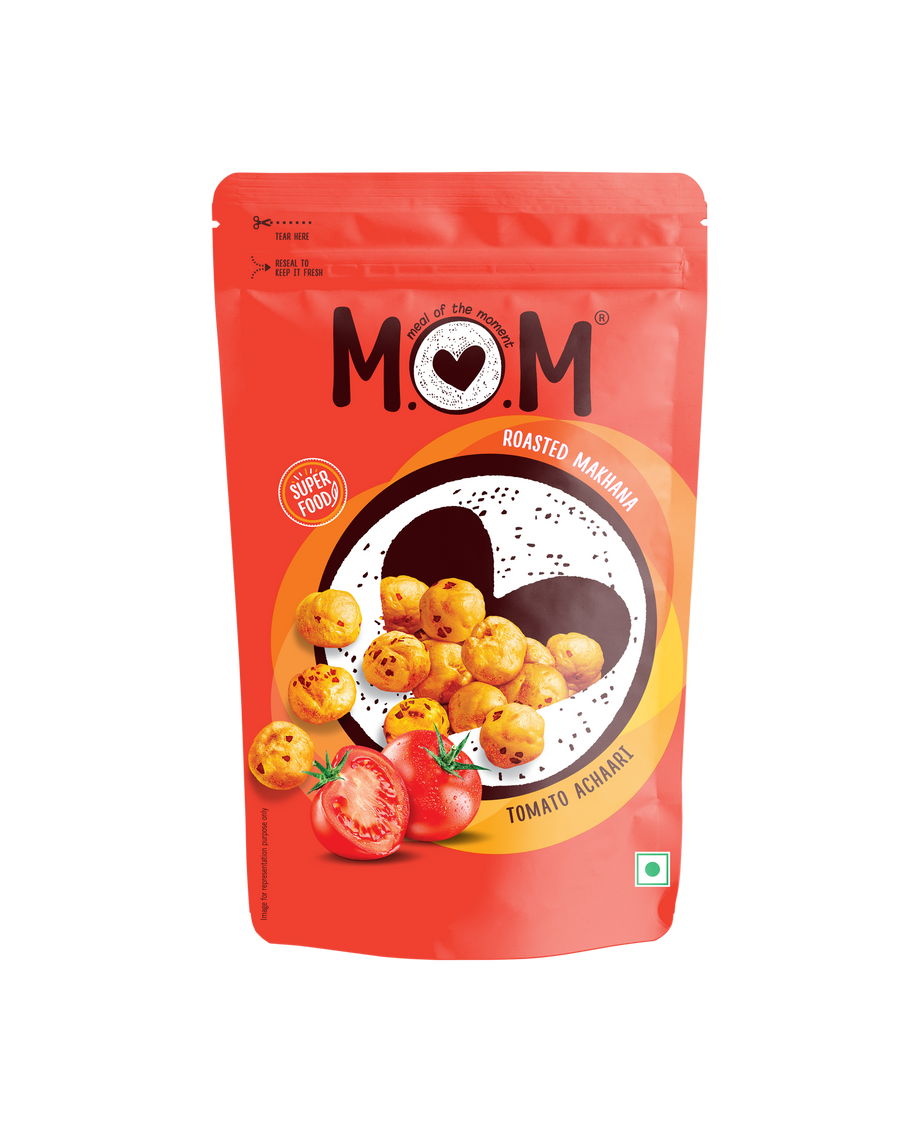 Roasted Tomato Achaari Makhana, 52g - Gluten Free | Anti Oxidants | MSG Free | Zero Trans Fat | No added Preservatives