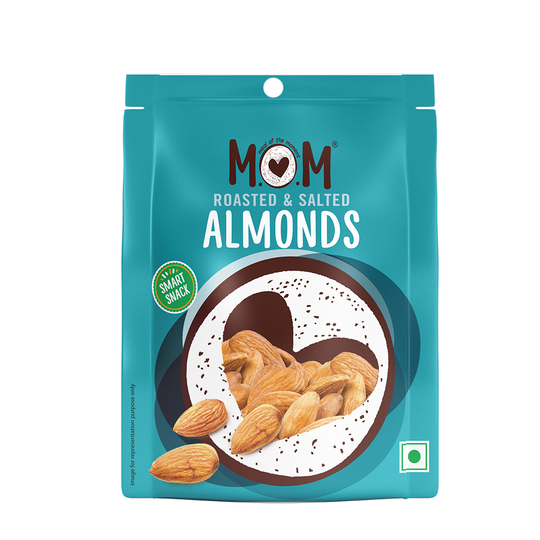 Roasted & Salted Almonds, 1 Pack (10 Units) - MOM Meal of the Moment