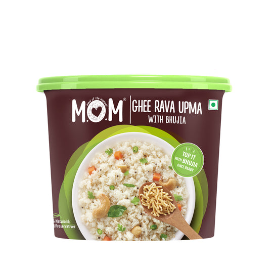 Ghee Rava Upma with Bhujia - MOM Meal of the Moment