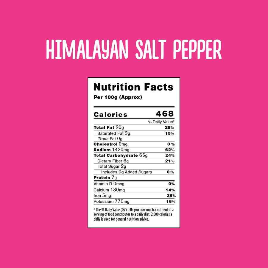 Himalayan Salt N Pepper Makhana - 60gms - MOM Meal of the Moment