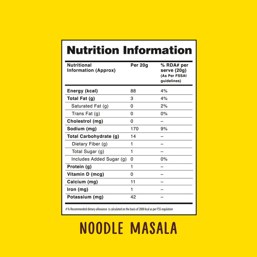 Soya Chips - Noodles Masala, 50g - MOM Meal of the Moment