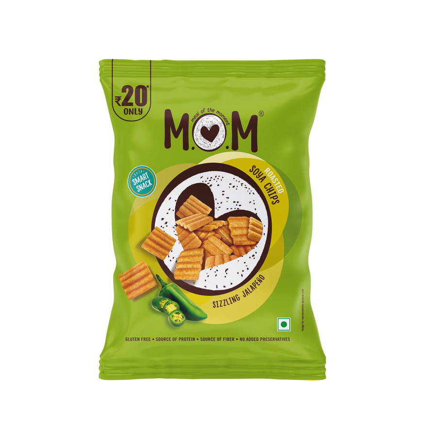Roasted Soya Chips - Sizzling Jalapeno, 50g - MOM Meal of the Moment