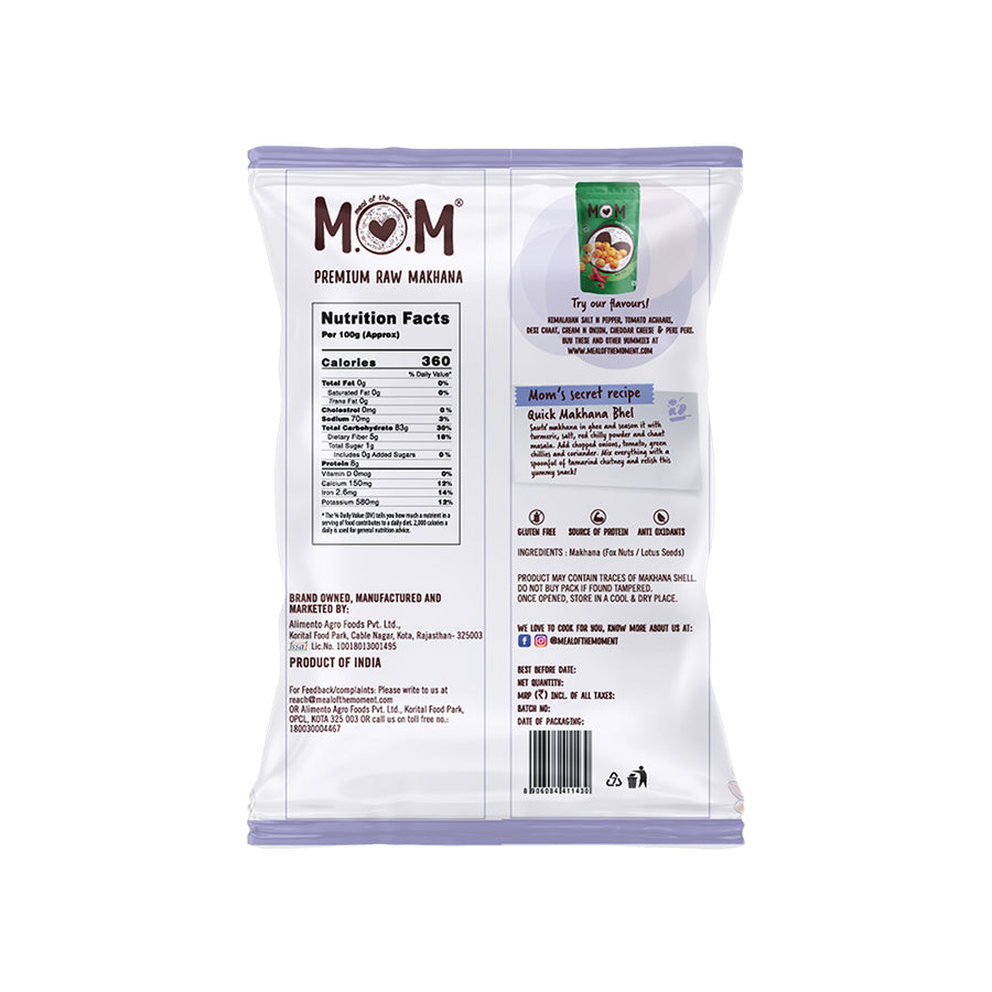 Premium Raw Makhana 100g - MOM Meal of the Moment